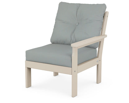 POLYWOOD® Vineyard Modular Right Arm Chair in Sand / Spa