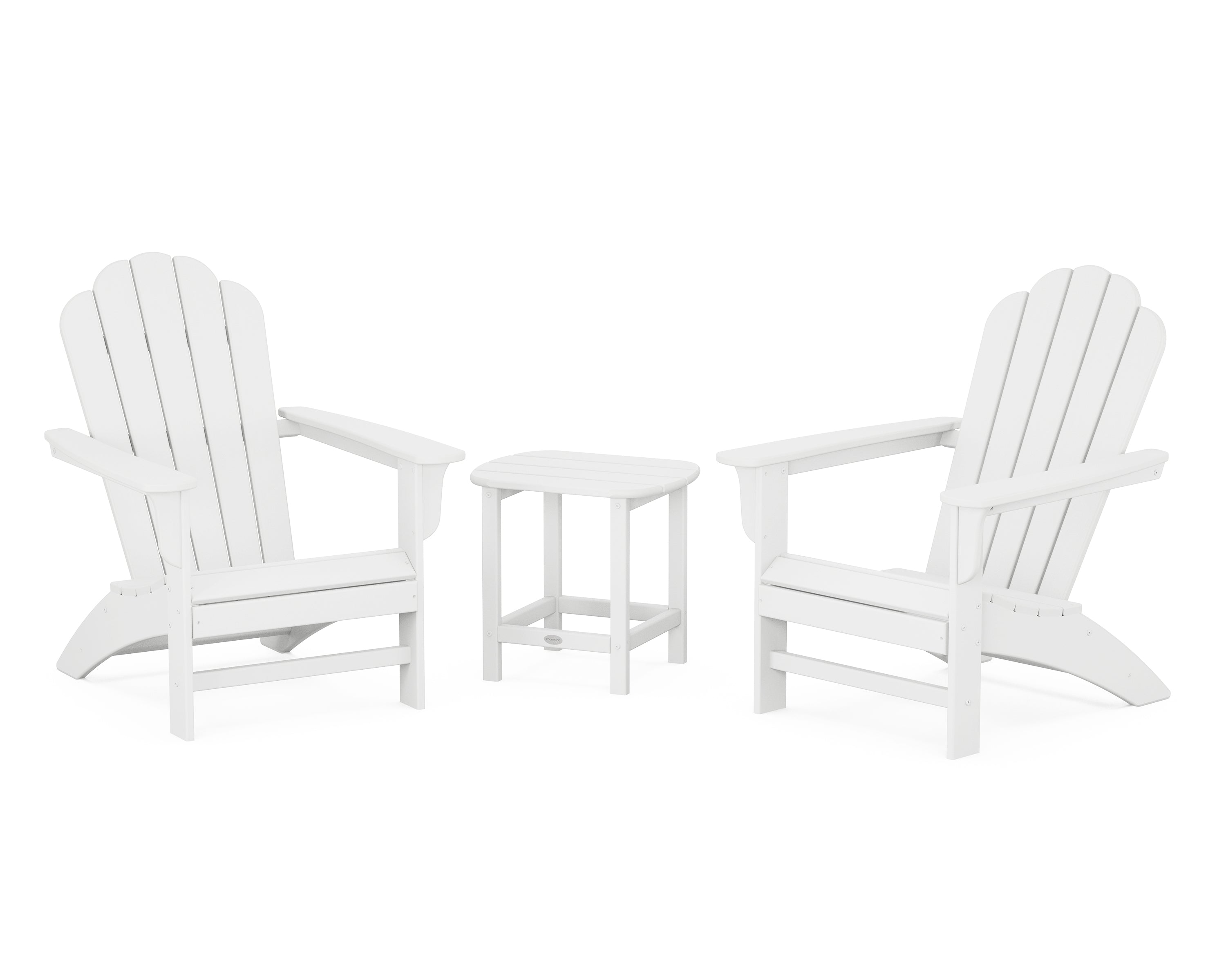 Country Living Cottage Adirondack Chair 3-Piece Set in White