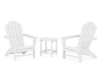 Country Living Cottage Adirondack Chair 3-Piece Set in White