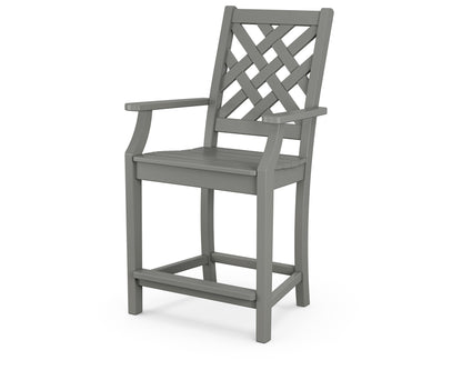 Country Living Wovendale Counter Arm Chair in Slate Grey