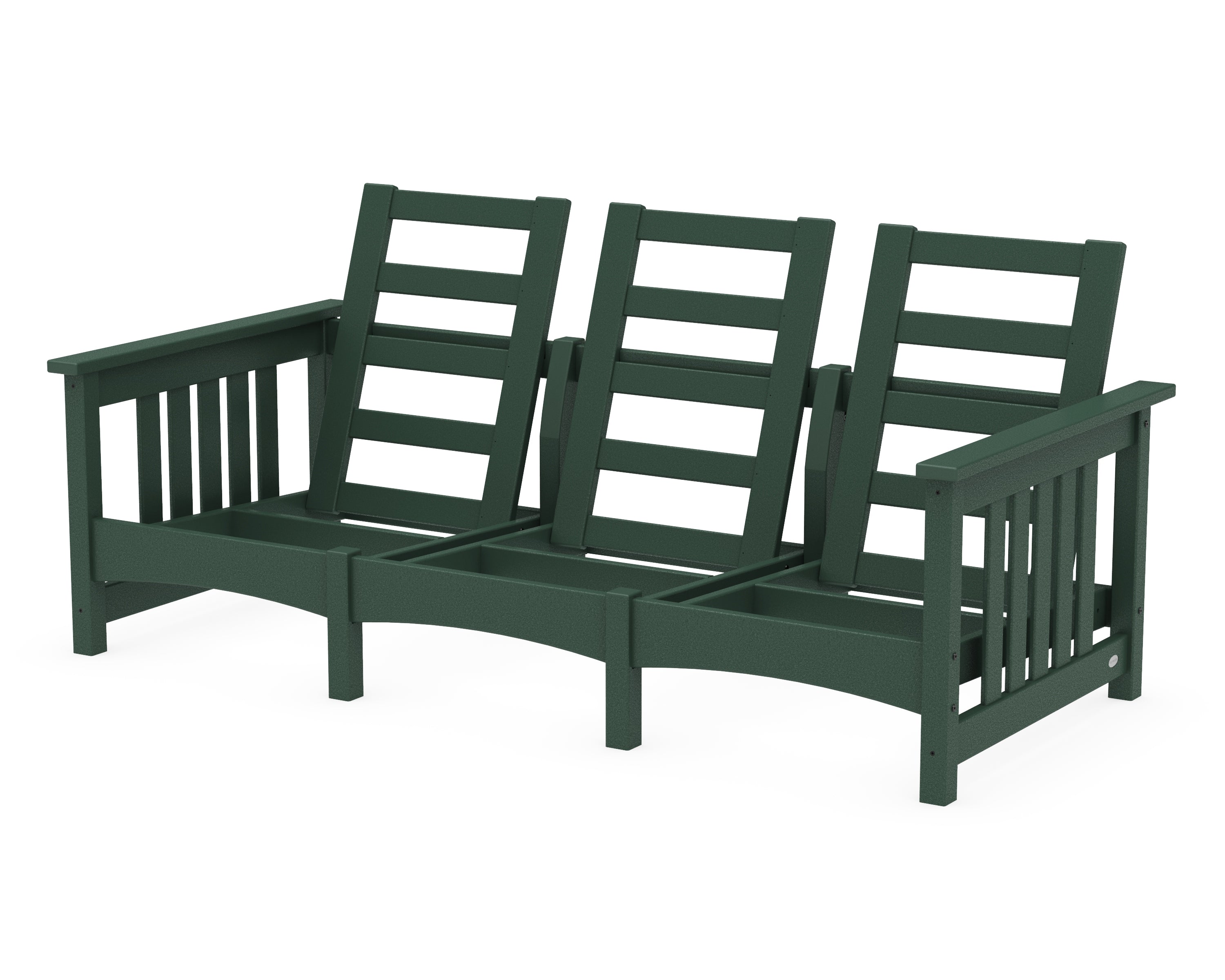 POLYWOOD® Club Mission Sofa Frame in Green