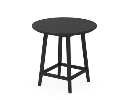 POLYWOOD® Studio 30" Round Bistro Table in Black