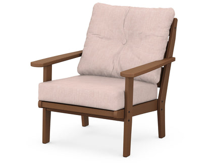 POLYWOOD® Lakeside Deep Seating Chair in Teak / Play Cameo