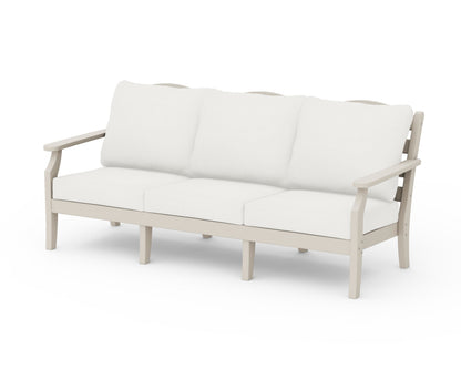 Draper James™ by  POLYWOOD® Savannah Deep Seating Sofa in Sand / Natural Linen