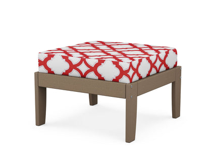 Unbranded Modular Ottoman - Classic in Vintage Sahara / Trellis Crimson