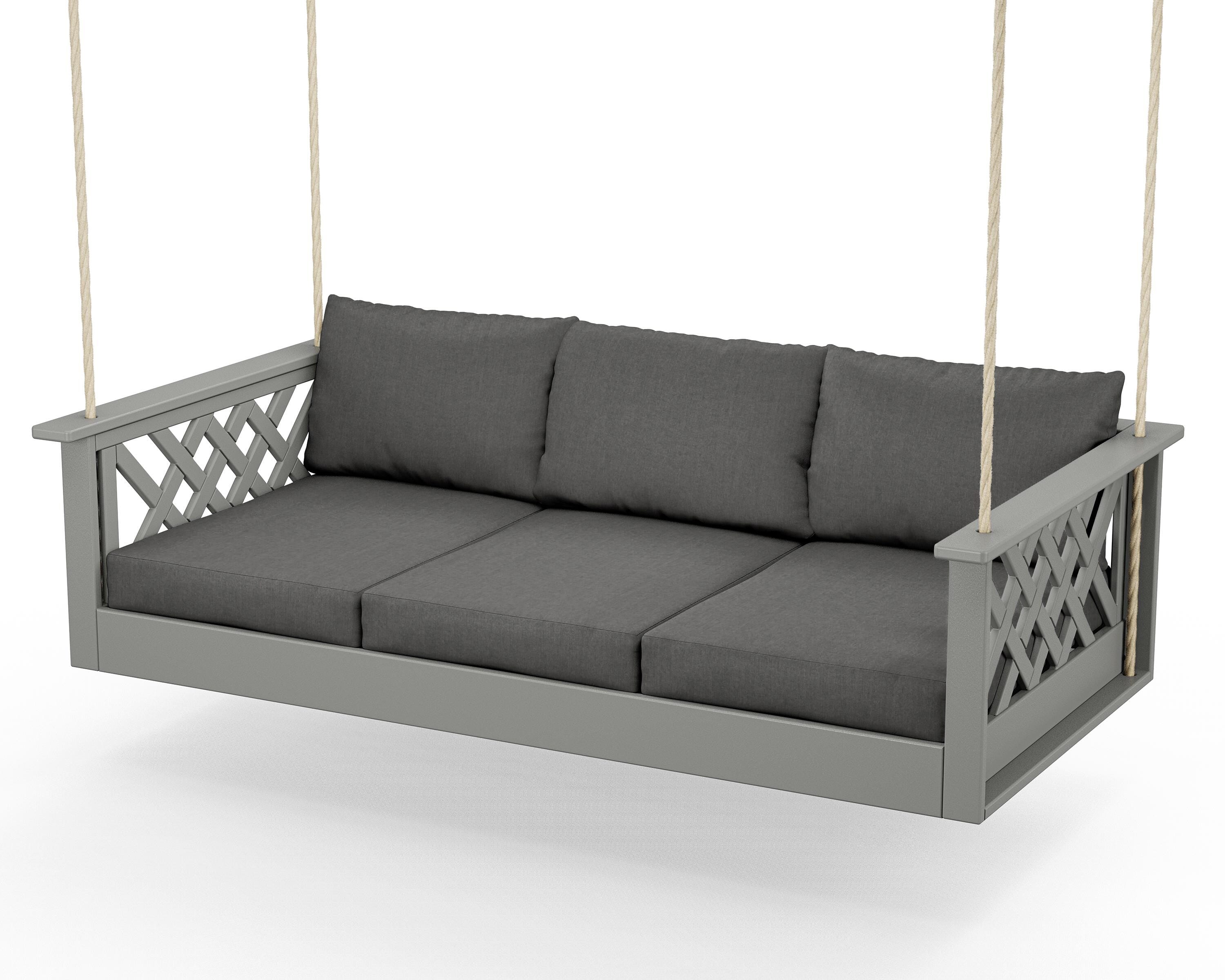 Country Living Wovendale Daybed Swing in Slate Grey / Spectrum Carbon
