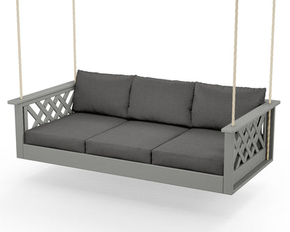 Country Living Wovendale Daybed Swing in Slate Grey / Spectrum Carbon