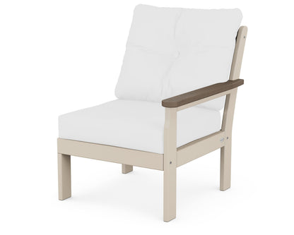 POLYWOOD® Vineyard Modular Right Arm Chair in Sand / Kona / Natural