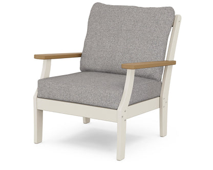 POLYWOOD® Braxton Deep Seating Chair in Sand / Natural / Grey Mist