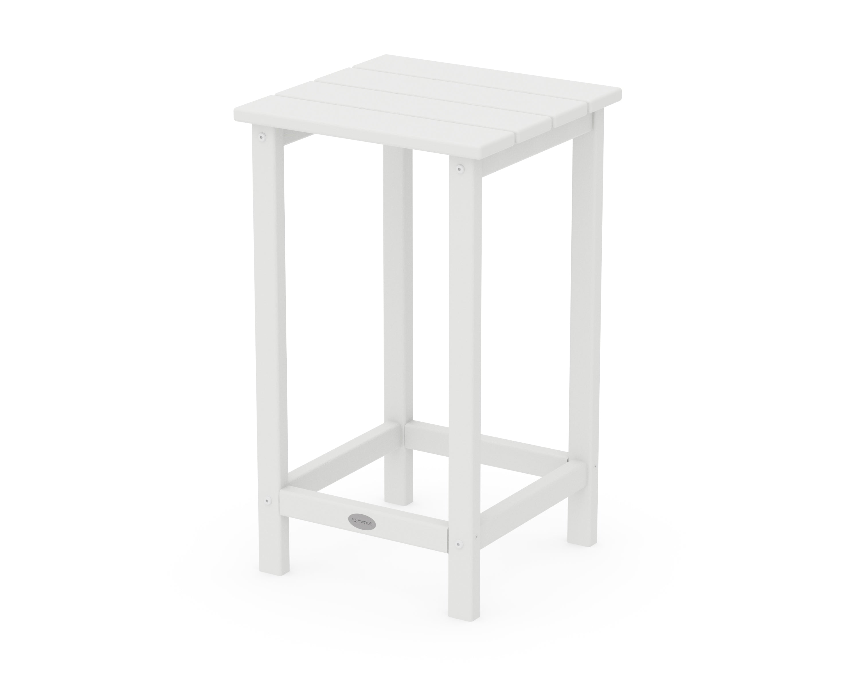 POLYWOOD® Long Island 26" Counter Side Table in White