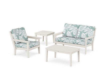 Country Living Wovendale 4-Piece Deep Seating Set in Sand / Leaf Glacier Spa