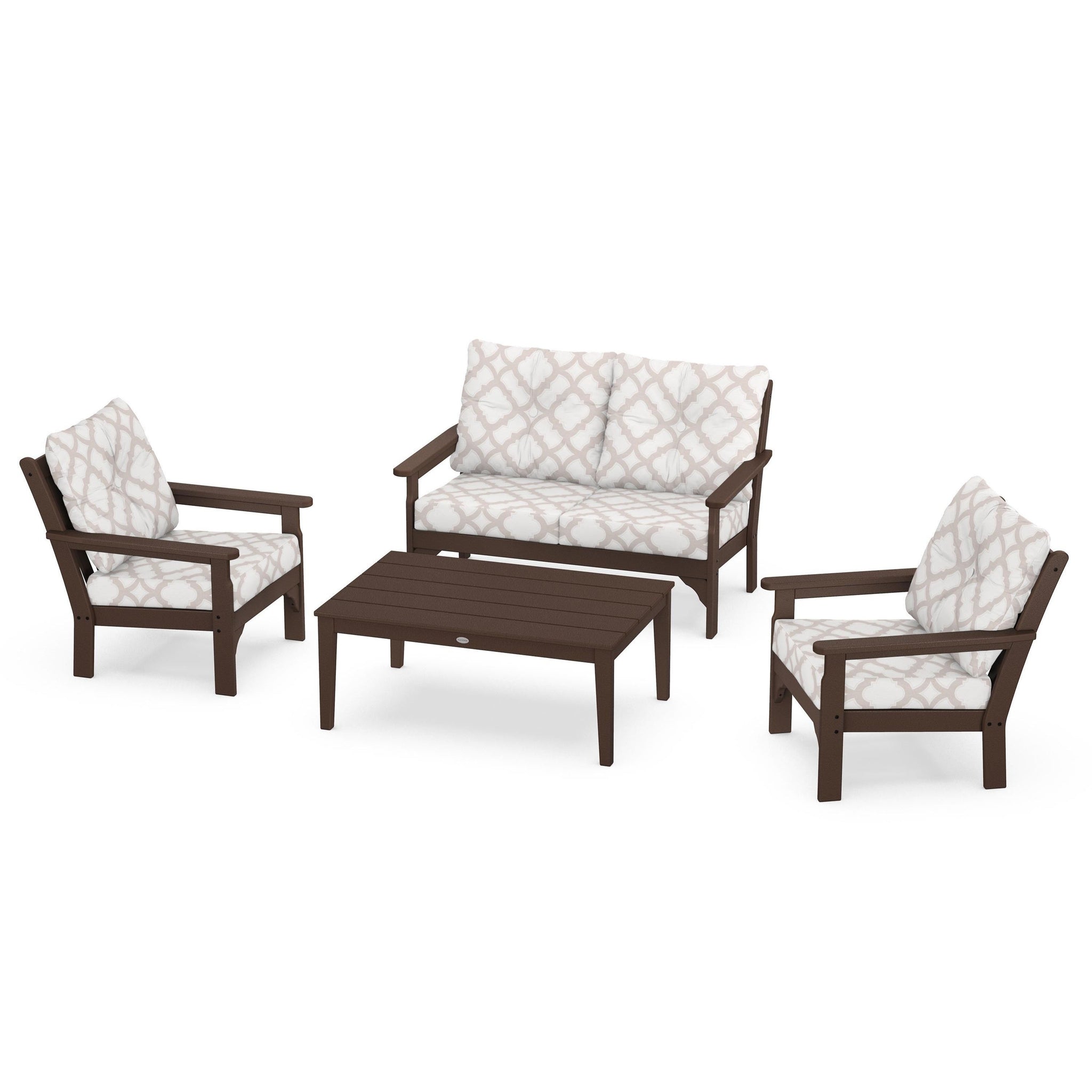 Vineyard 4 Piece Deep Seating Set - Mahogany