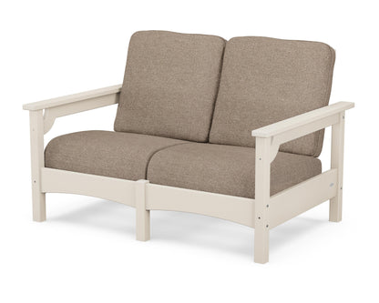 POLYWOOD® Club Loveseat in Sand / Spiced Burlap