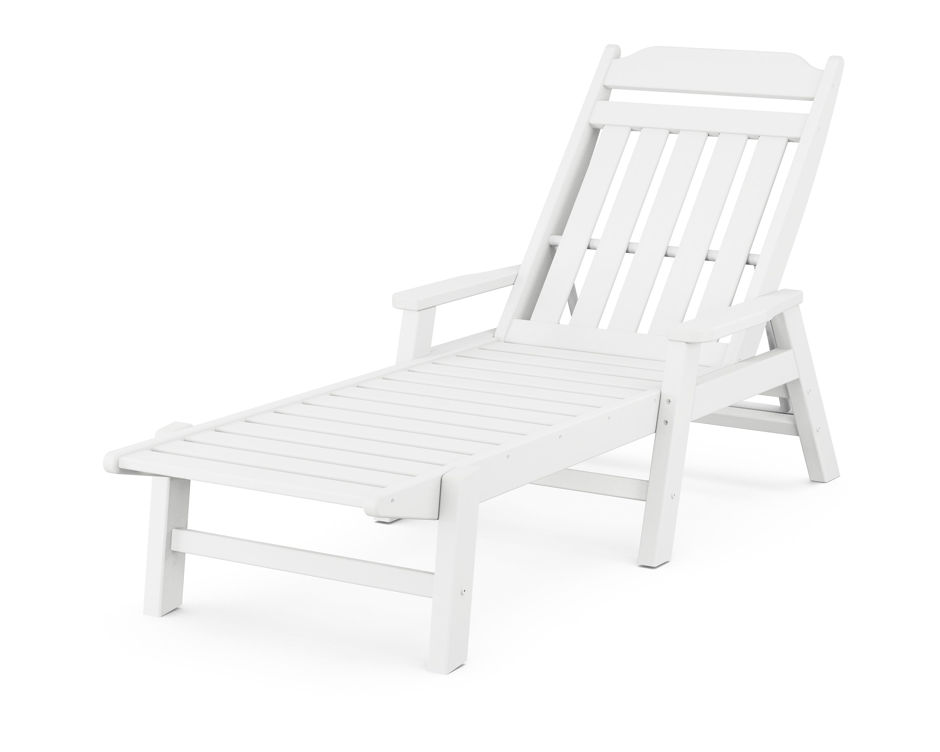 Country Living Cottage Chaise with Arms in White