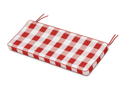 Martha Stewart by POLYWOOD® Chinoiserie Bench Seat Cushion in Buffalo Plaid Crimson