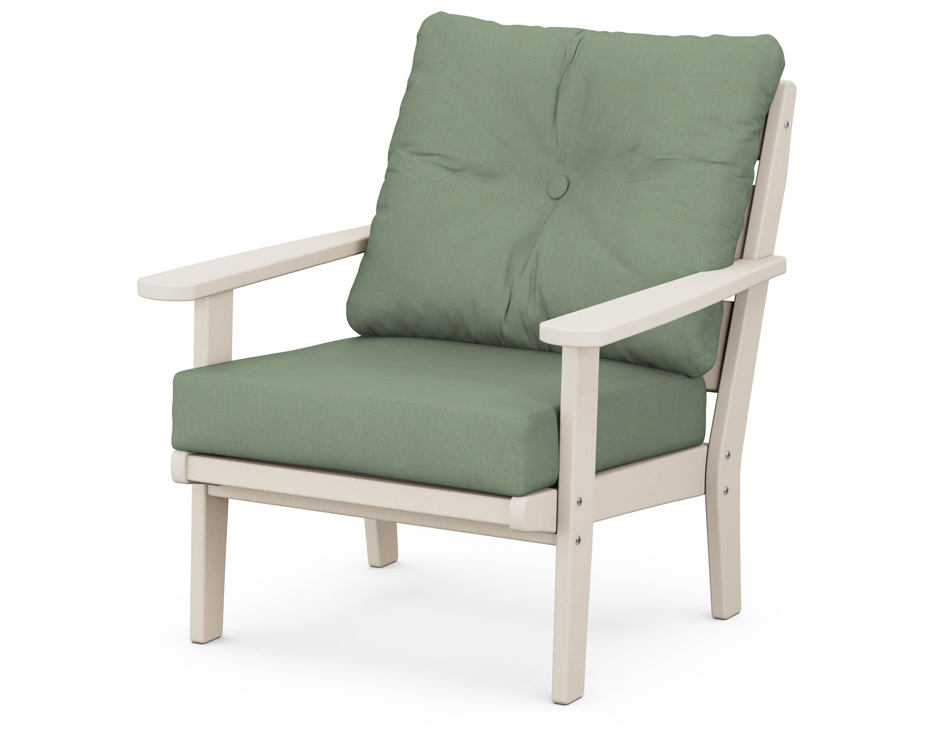 POLYWOOD® Lakeside Deep Seating Chair in Sand / Exhale Rainwashed