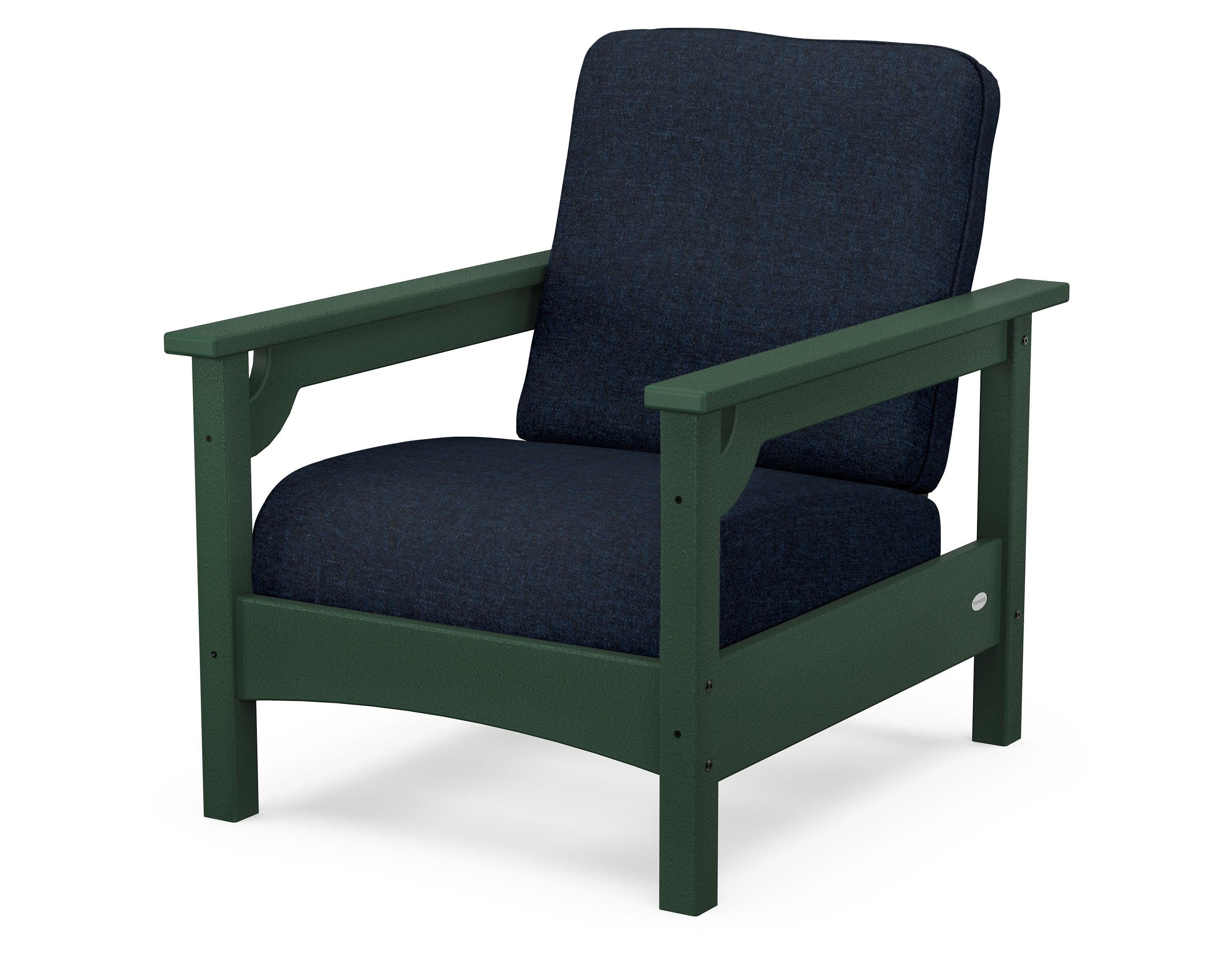 POLYWOOD® Club Chair in Green / Marine Indigo