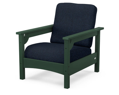 POLYWOOD® Club Chair in Green / Marine Indigo