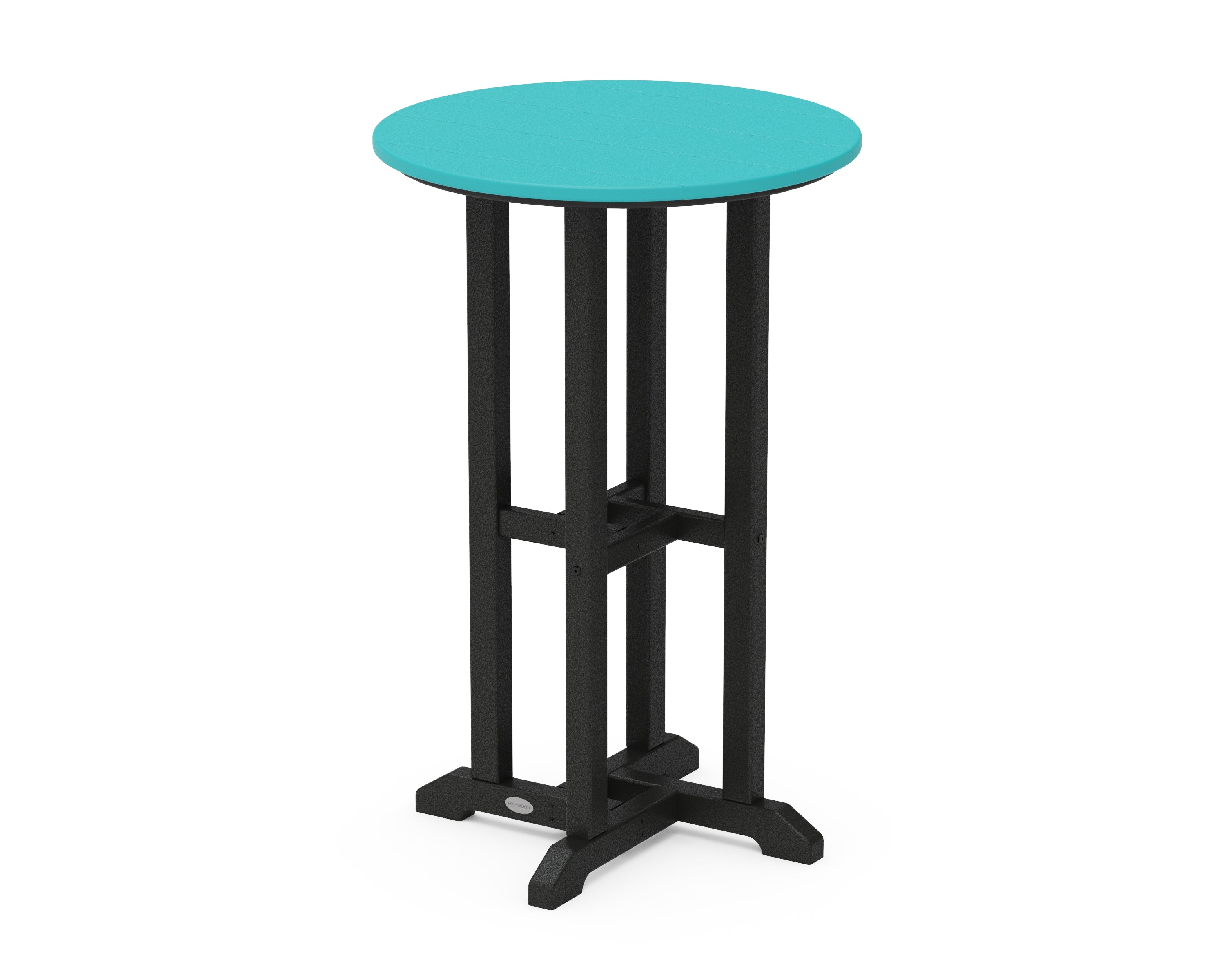POLYWOOD® Contempo 24" Round Counter Table in Black / Aruba