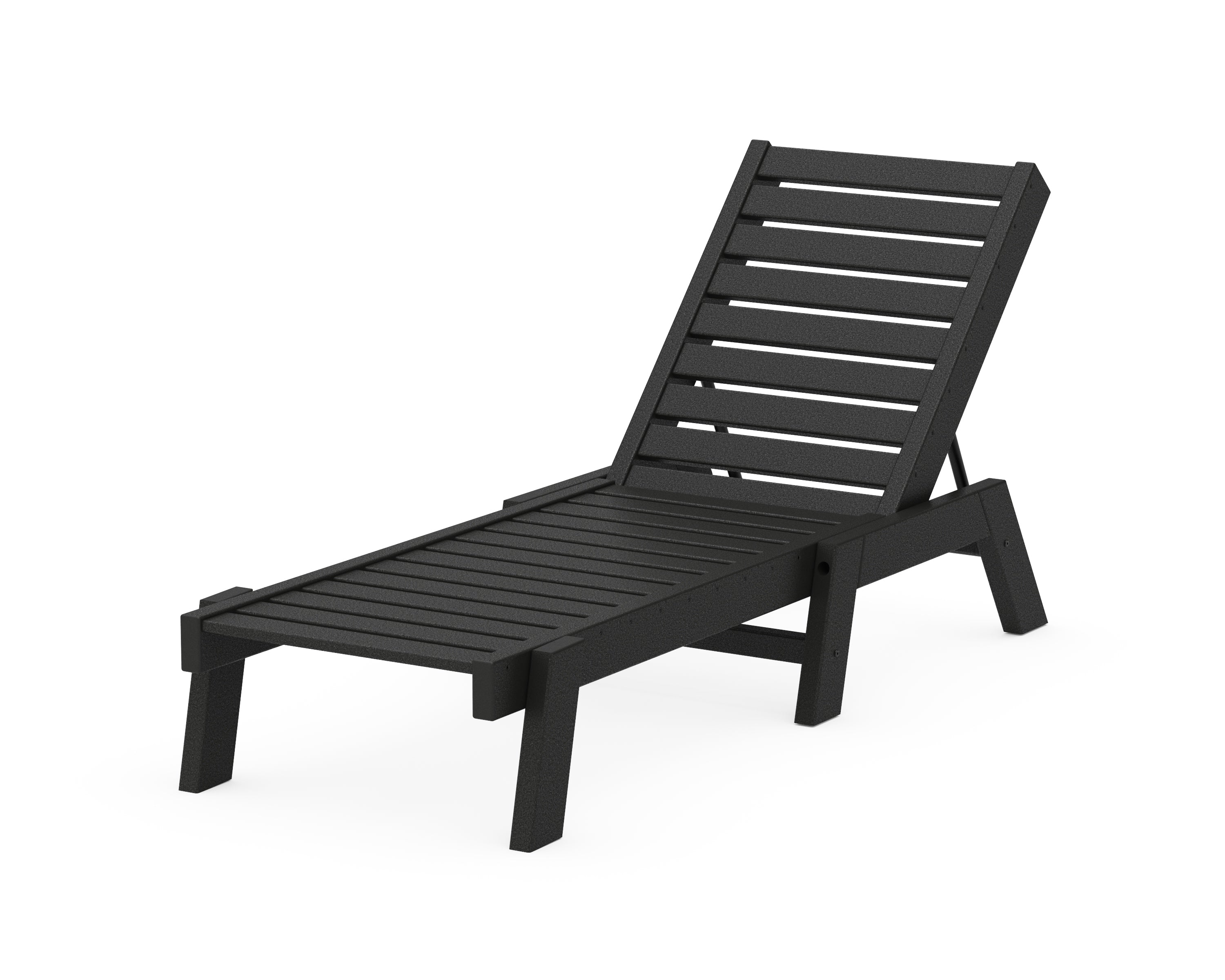 POLYWOOD® Captain Chaise in Black