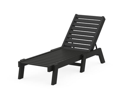 POLYWOOD® Captain Chaise in Black