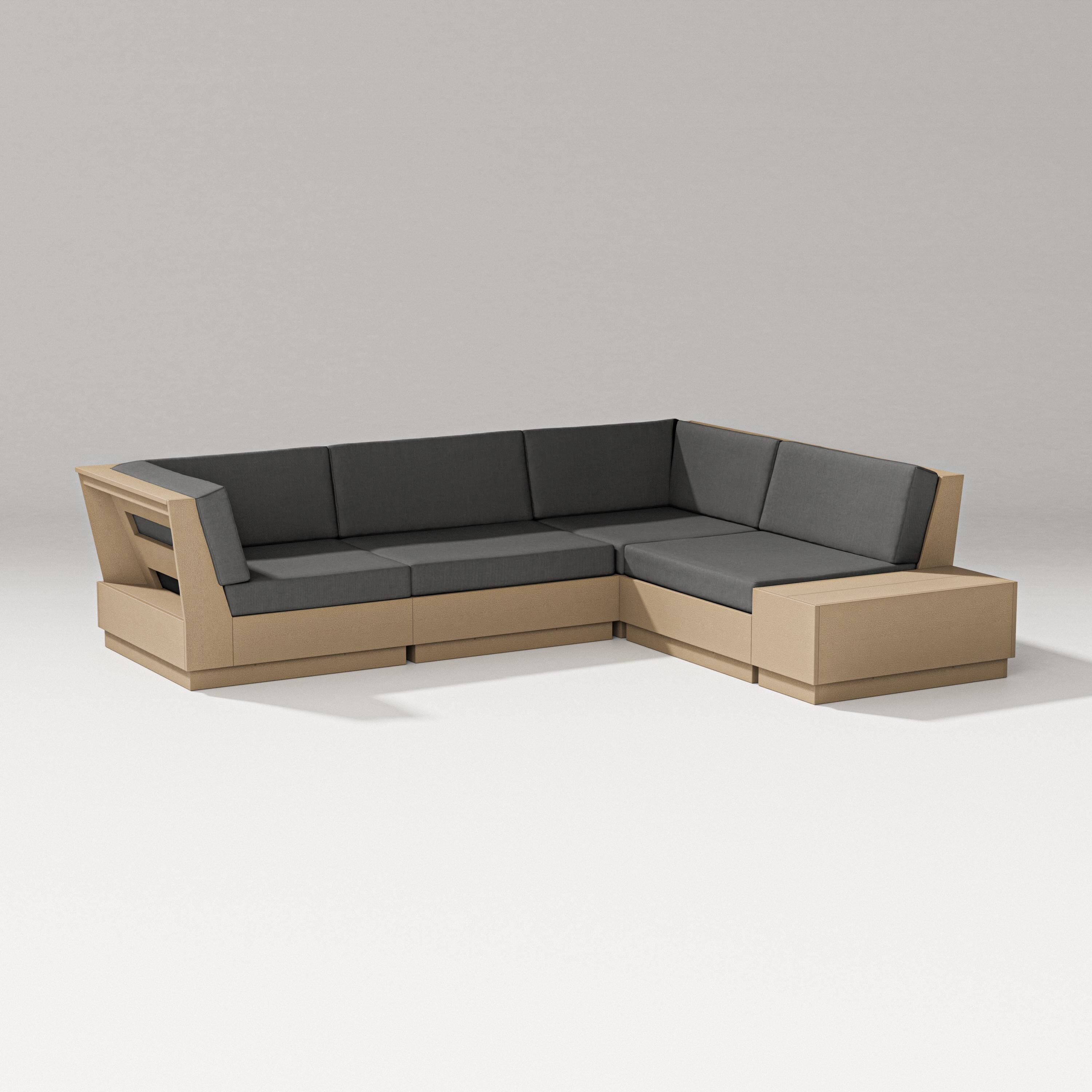 PW Designer Series Elevate Corner Sectional in Vintage Sahara / Spectrum Carbon
