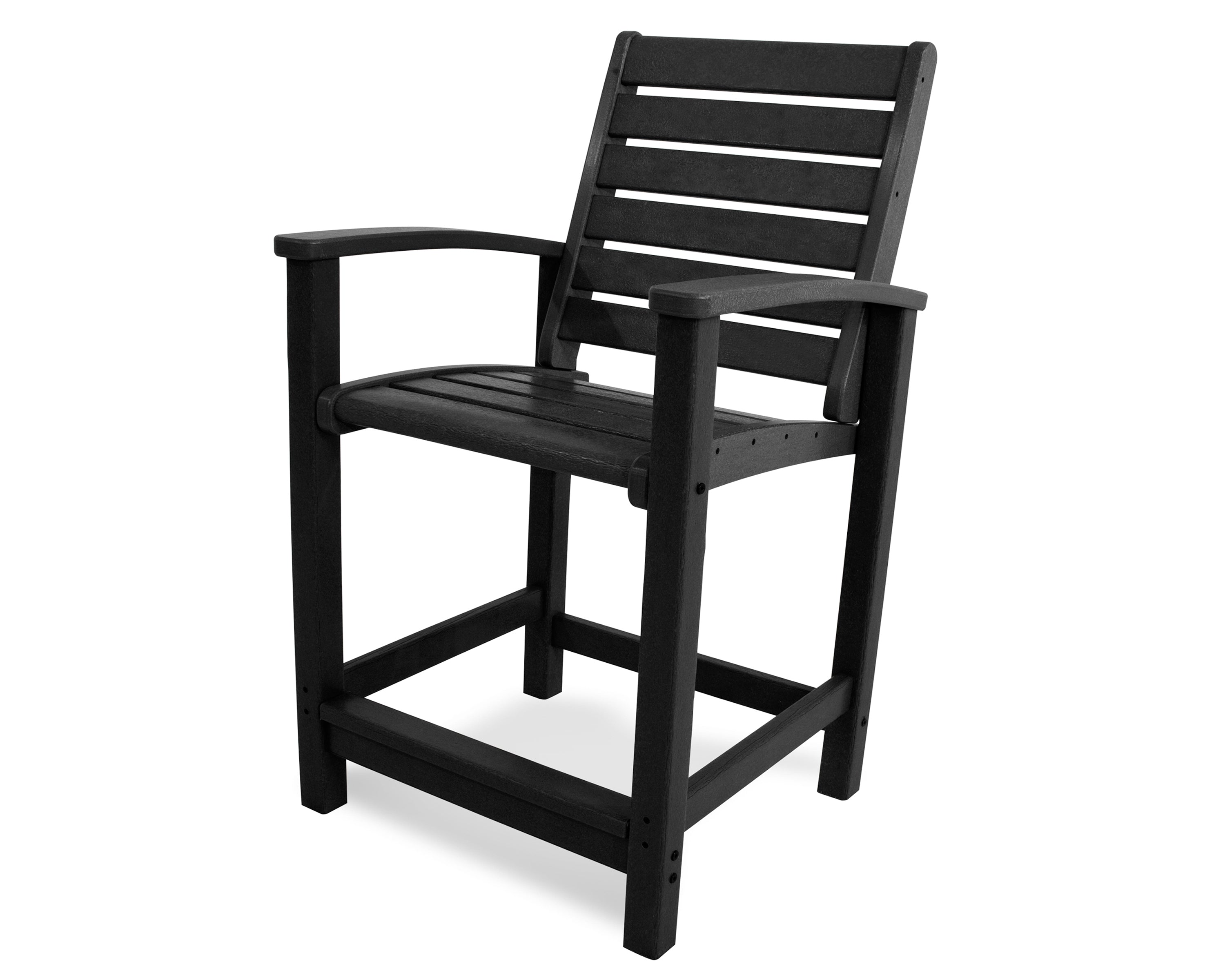POLYWOOD® Signature Counter Chair in Black