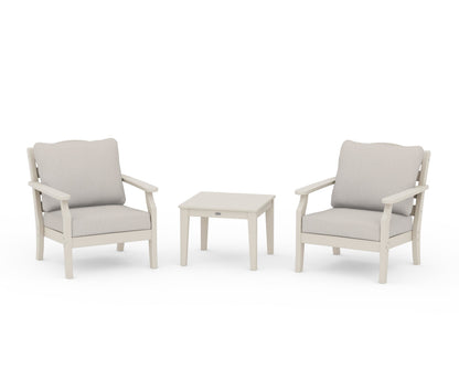 Draper James™ by  POLYWOOD® Savannah 3-Piece Deep Seating Set in Sand / Cast Ash