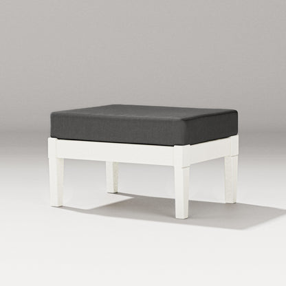 PW Designer Series Estate Lounge Ottoman in Vintage White / Spectrum Carbon