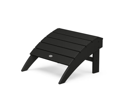 POLYWOOD® Vineyard Adirondack Ottoman in Black