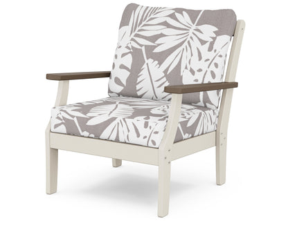 POLYWOOD® Braxton Deep Seating Chair in Sand / Kona / Leaf Grey Mist