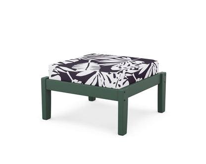 Unbranded Deep Seating Ottoman in Green / Leaf Navy