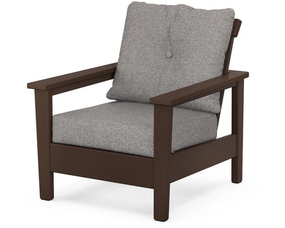 POLYWOOD® Prescott Deep Seating Chair in Mahogany / Grey Mist