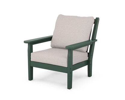POLYWOOD® Chippendale Deep Seating Chair in Green / Dune Burlap