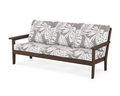 Country Living Cottage Deep Seating Sofa in Mahogany / Leaf Grey Mist