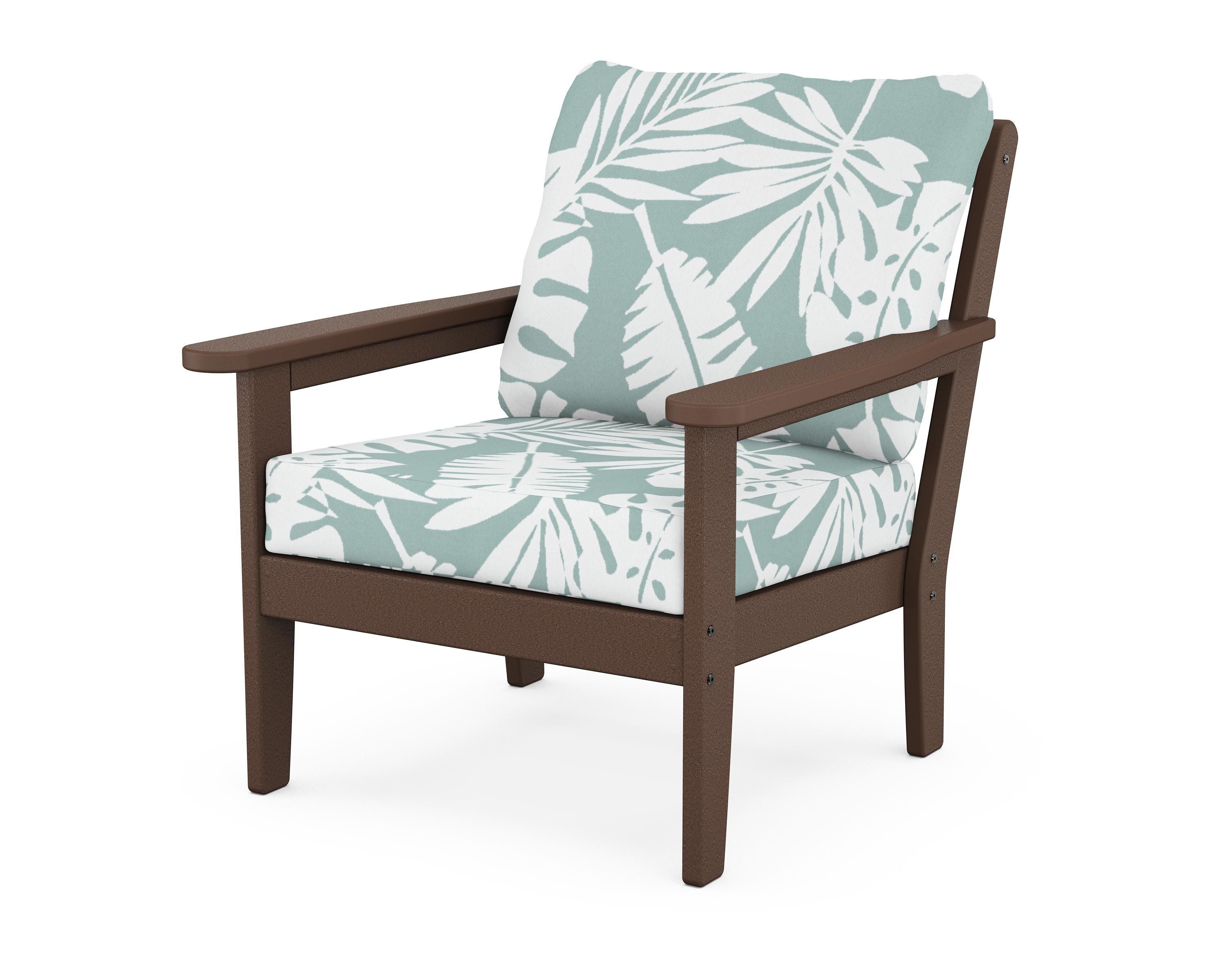 Country Living Cottage Deep Seating Chair in Mahogany / Leaf Glacier Spa