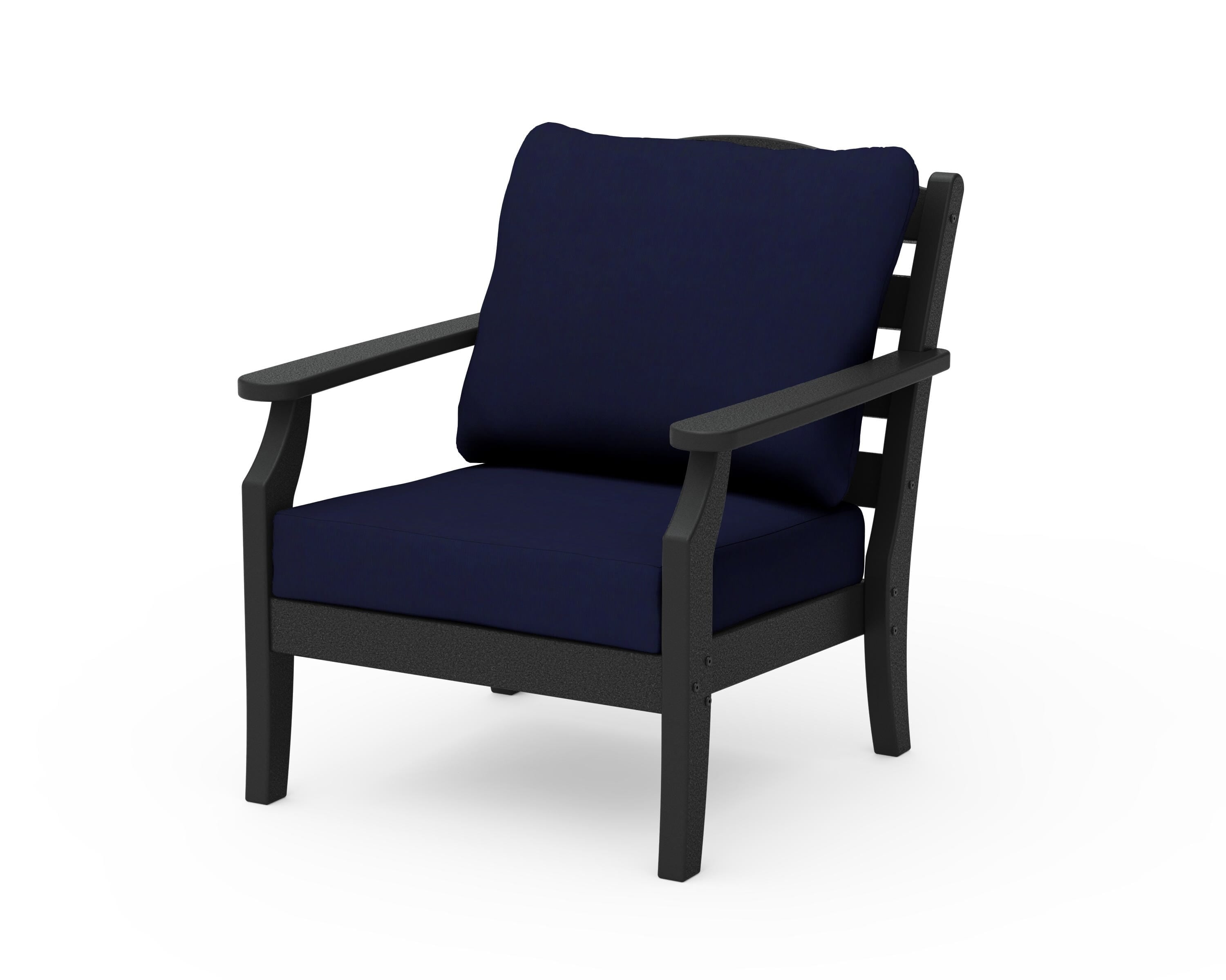 Draper James™ by  POLYWOOD® Savannah Deep Seating Chair in Black / Navy