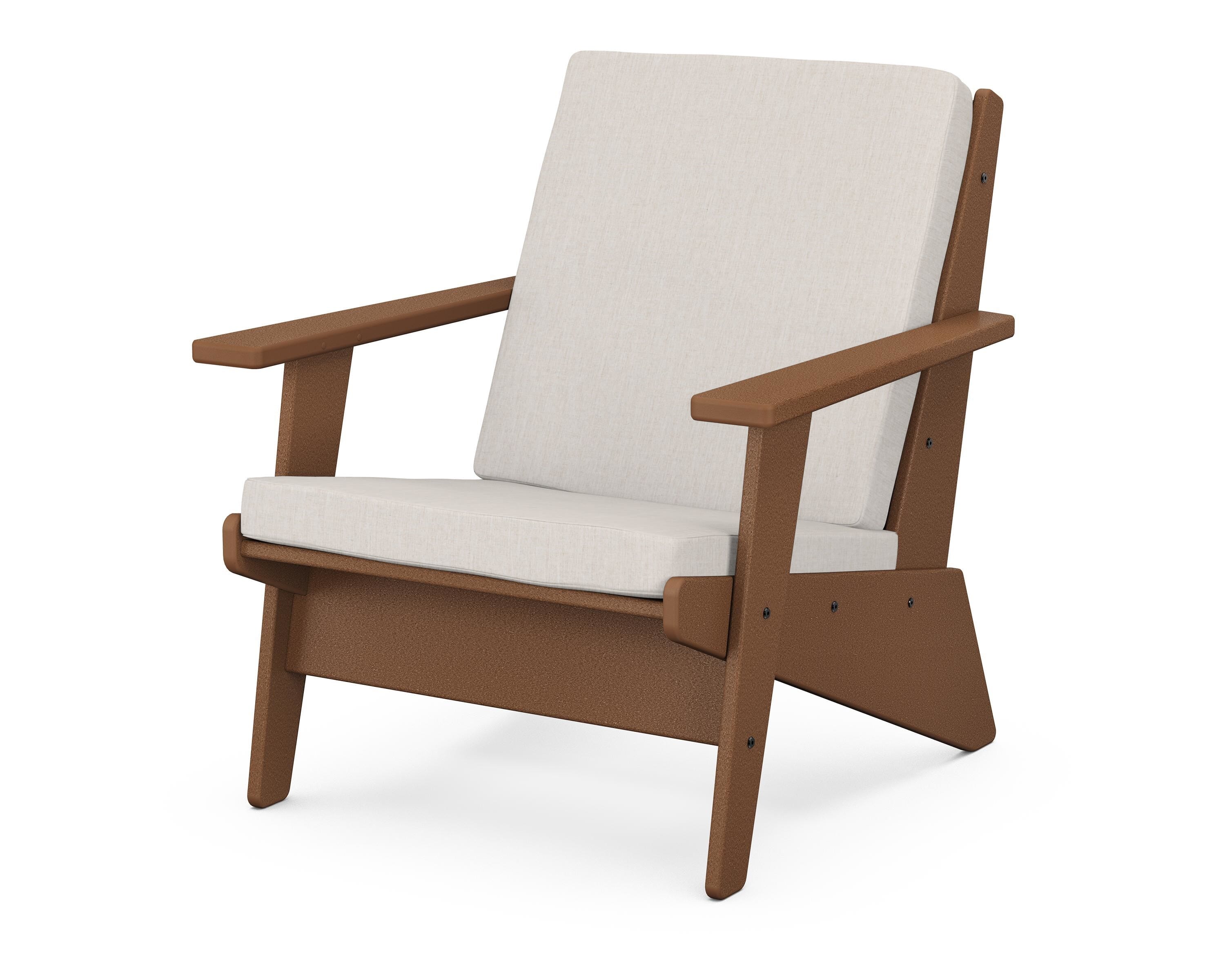 POLYWOOD® Riviera Modern Lounge Chair in Teak / Cast Ash