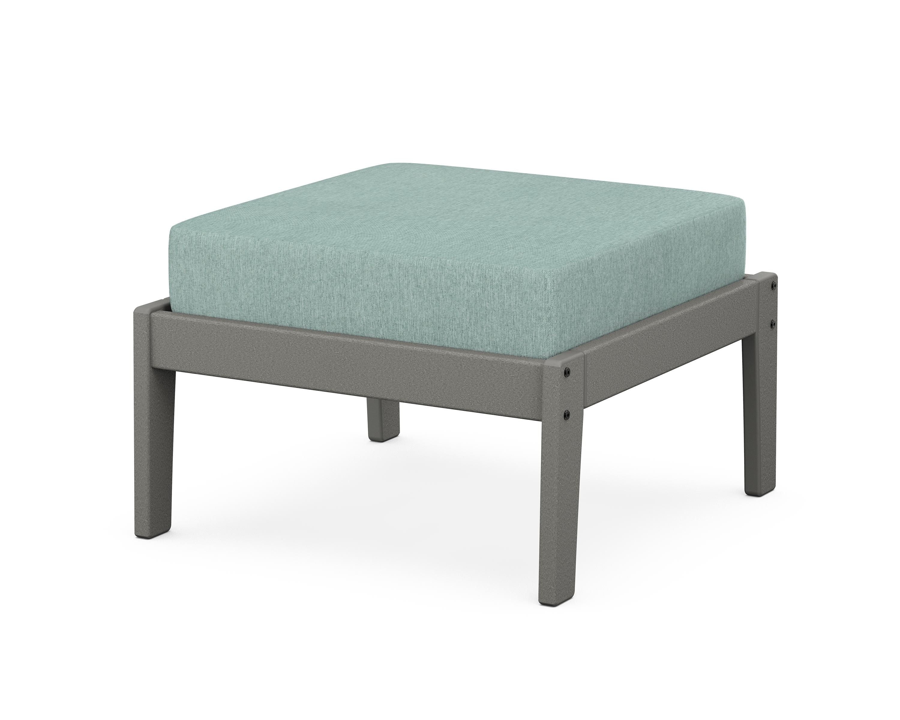 Unbranded Deep Seating Ottoman in Slate Grey / Glacier Spa