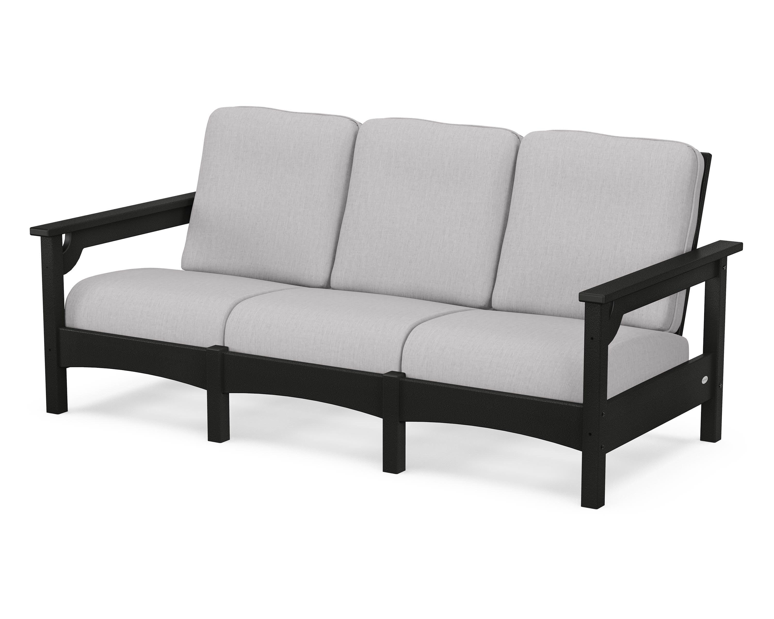 POLYWOOD® Club Sofa in Black / Granite
