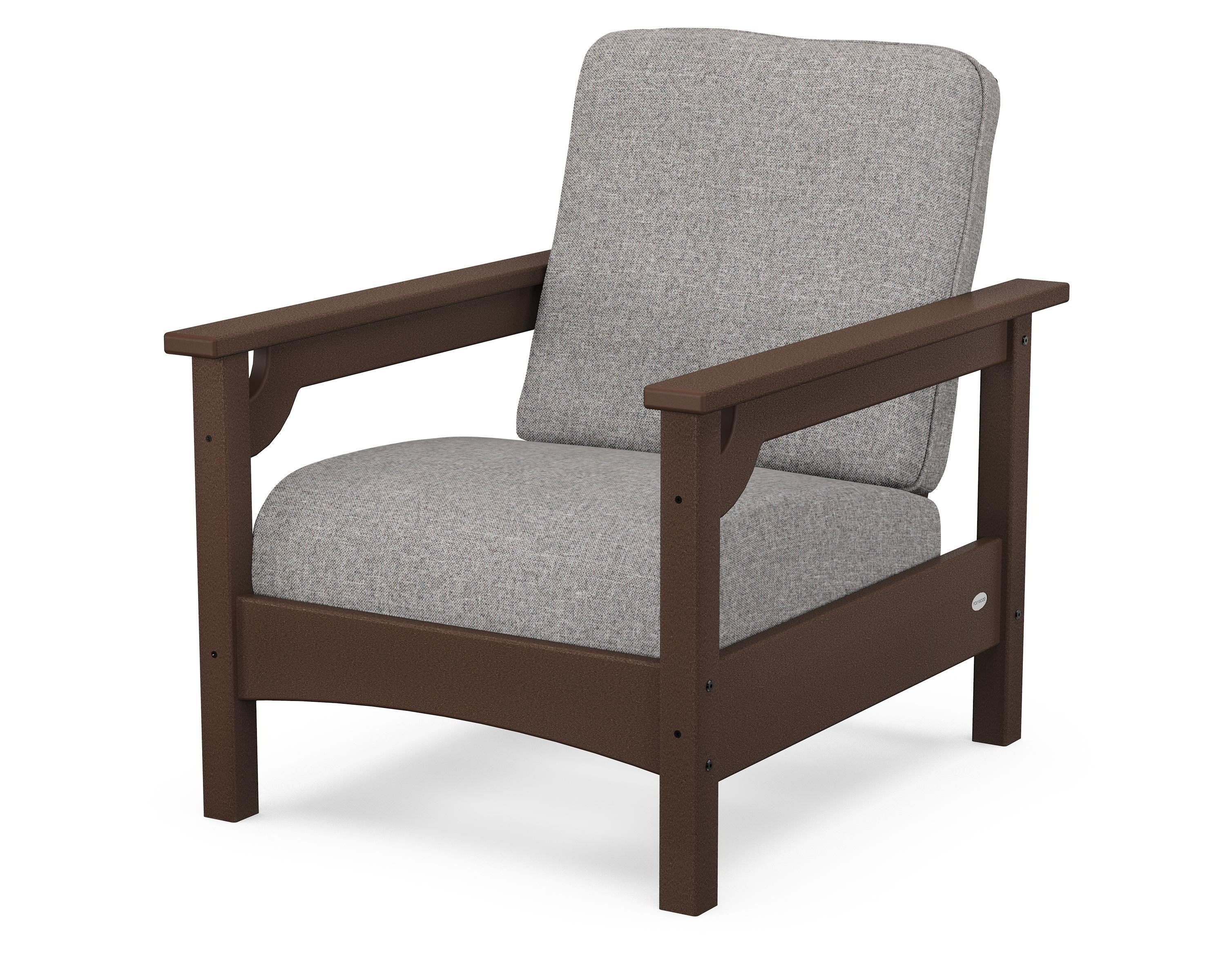 POLYWOOD® Club Chair in Mahogany / Grey Mist