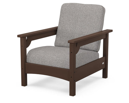 POLYWOOD® Club Chair in Mahogany / Grey Mist