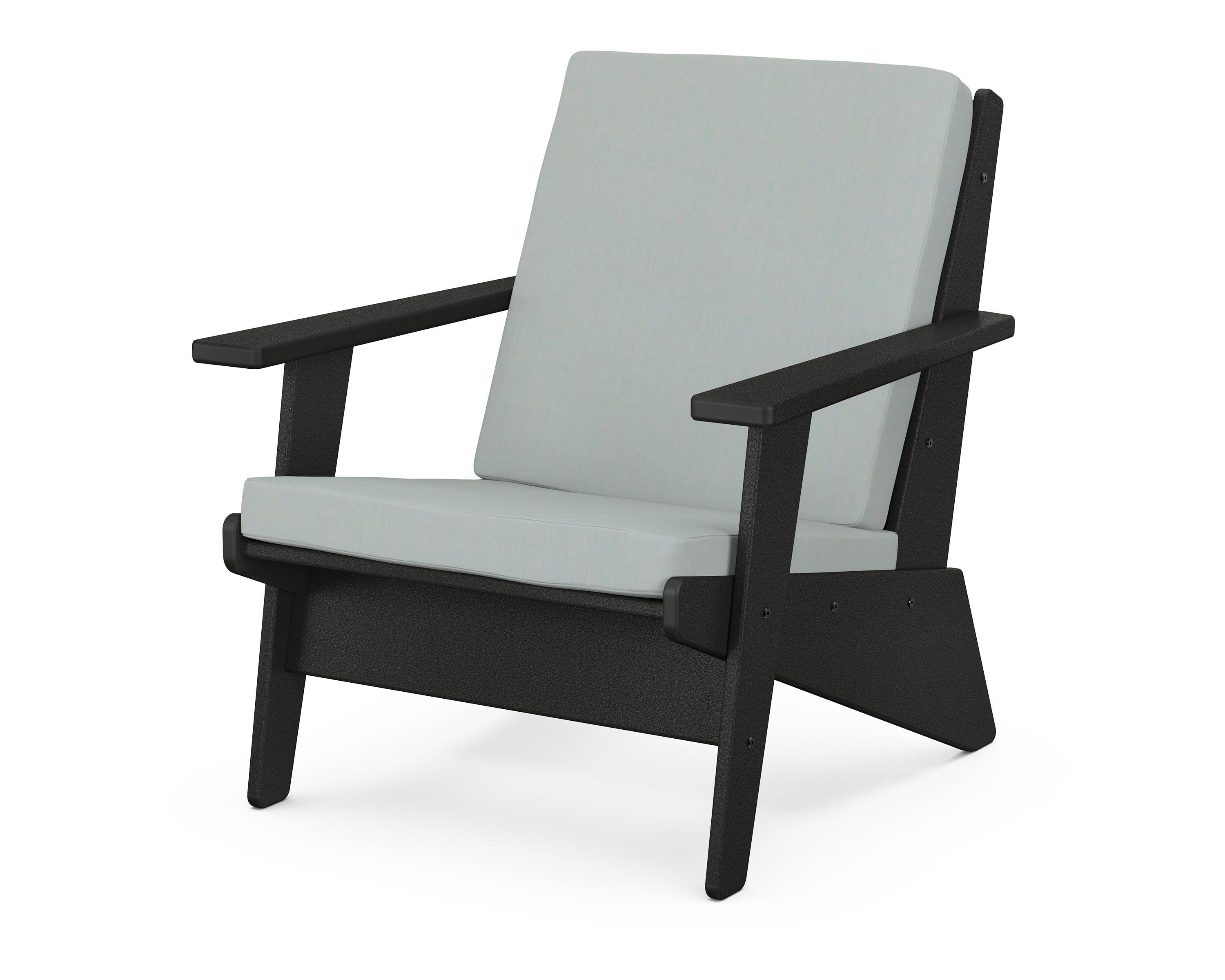 POLYWOOD® Riviera Modern Lounge Chair in Black / Spa