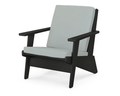 POLYWOOD® Riviera Modern Lounge Chair in Black / Spa