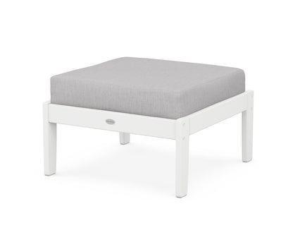 POLYWOOD® Braxton Deep Seating Ottoman in White / Granite