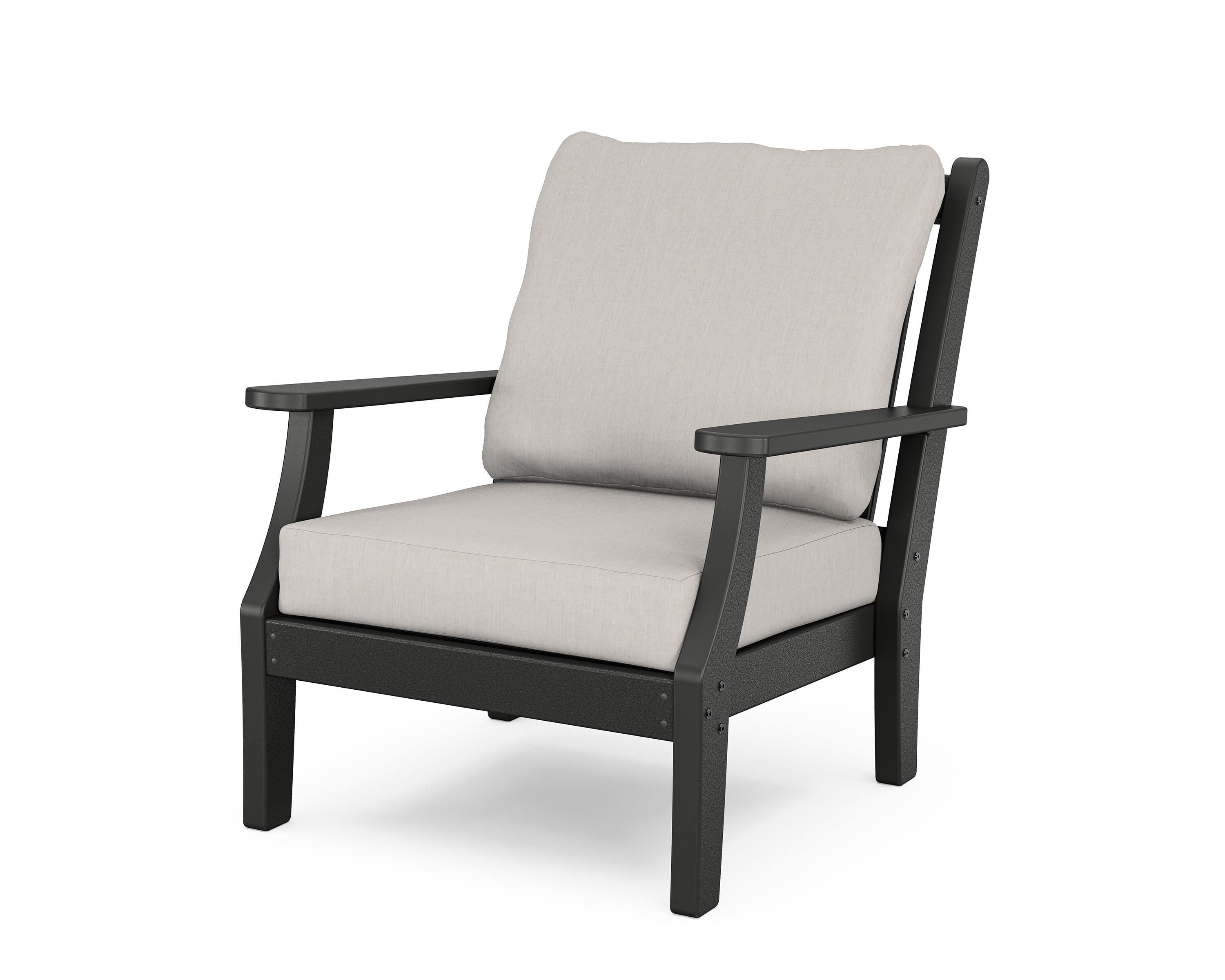 Country Living Wovendale Deep Seating Chair in Black / Cast Ash