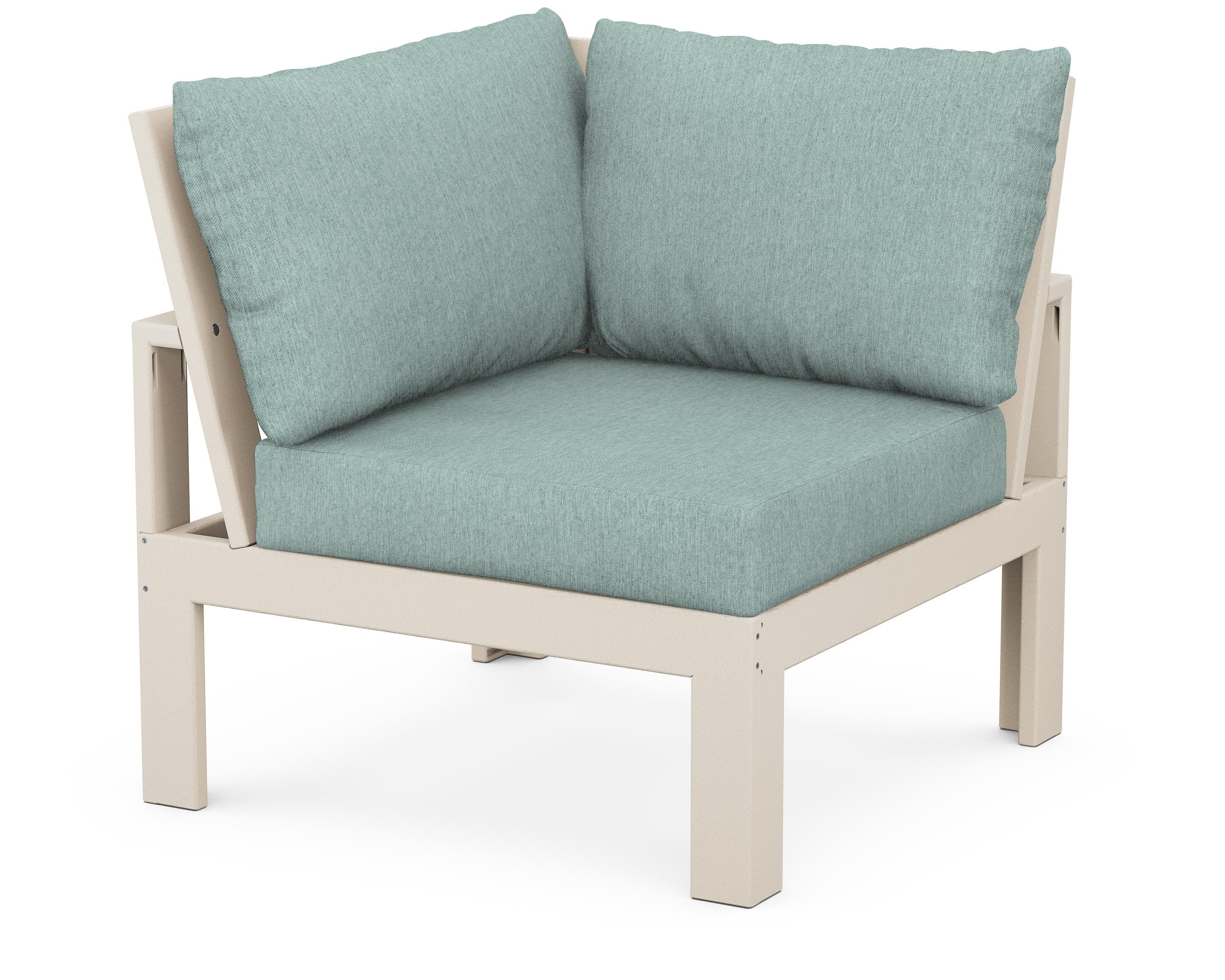 Unbranded Modular Corner Chair in Sand / Glacier Spa