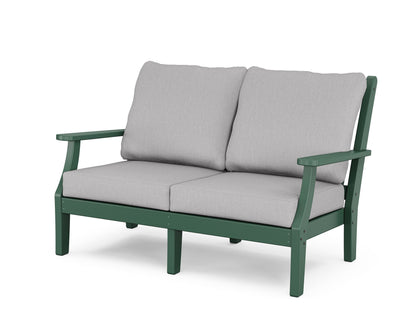 Country Living Wovendale Deep Seating Loveseat in Green / Granite