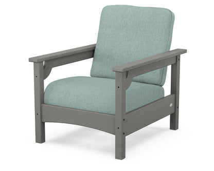 POLYWOOD® Club Chair in Slate Grey / Glacier Spa
