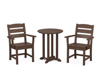 POLYWOOD® Lakeside 3-Piece Round Bistro Dining Set in Mahogany